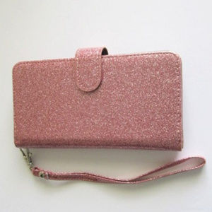Wallet Phone Holder Pink Sparkle NEW